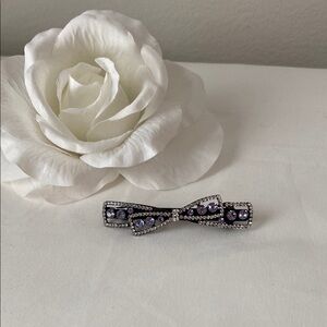 Elegant Purple Bow Hair Clip